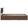 vidaXL Cadre de lit Ch&ecirc;ne brun 135 x 190 cm Bois Ing&eacute;nierie