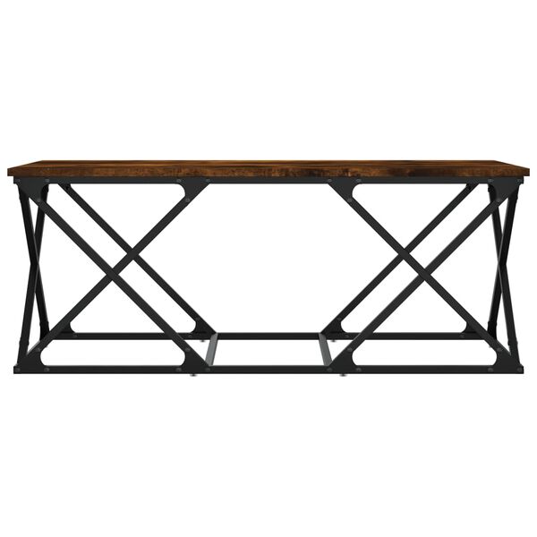 vidaXL Table basse ch&ecirc;ne fum&eacute; 100x49x40 cm bois d'ing&eacute;nierie