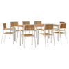 vidaXL Ensemble de repas ext&eacute;rieur 9 pc 200 x 90 x 75 cm