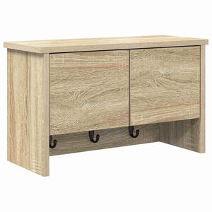 vidaXL Porte-manteau mural avec &eacute;tag&egrave;re Ch&ecirc;ne Sonoma 50 x 20 x 30 cm
