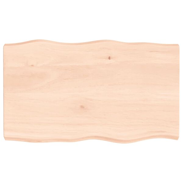 vidaXL Dessus de table bois massif non trait&eacute; bordure assortie