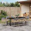 vidaXL Ensemble de salle &agrave; manger pour jardin 9 pcs Beige polyrotin