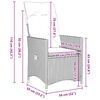 vidaXL Ensemble de salle &agrave; manger pour jardin 5 pcs Gris polyrotin