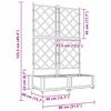 vidaXL Cache-pot de jardin 2 pcs Blanc 80 x 40 x 125,5 cm Acier