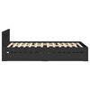 vidaXL Cadre de lit avec t&ecirc;te de lit sans matelas noir 75x190 cm