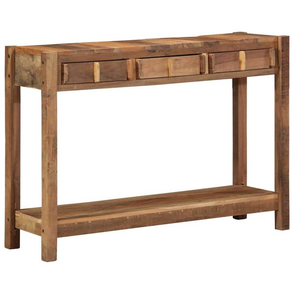vidaXL Table console Marron 107 x 33 x 76 cm Bois Recyclé Solide