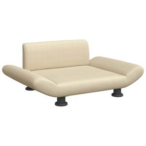 vidaXL Lit pour chien cr&egrave;me 70x45x28 cm tissu