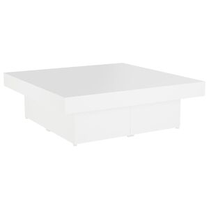 vidaXL Table basse blanc 90x90x28 cm bois d'ing&eacute;nierie