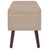 vidaXL Banc avec compartiment de rangement Beige 80 cm Velours