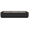 vidaXL Cadre de lit avec LED sans matelas noir 120x200 cm