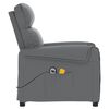 vidaXL Fauteuil de massage Gris Similicuir