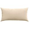 vidaXL Coussins de canap&eacute; 2 pcs Cr&egrave;me 80 x 40 cm tissu