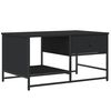 vidaXL Table basse noir 85,5x51x45 cm bois d'ing&eacute;nierie