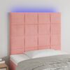 vidaXL T&ecirc;te de lit &agrave; LED Rose 100x5x118/128 cm Velours