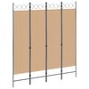vidaXL Paravent 4 panneaux Beige 160 x 180 cm Tissu