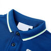 Polo pour enfants bleu fonc&eacute; 128