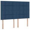 vidaXL Lit avec rangement et LED avec LED Bleu 140 x 200 cm Polyester