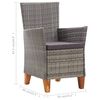 vidaXL Mobilier &agrave; d&icirc;ner 9 pcs r&eacute;sine tress&eacute;e et bois d'acacia gris