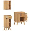 vidaXL Ensemble de mobilier de salle de bain avec tiroir 3 pcs Marron