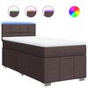 vidaXL Sommier &agrave; lattes de lit avec matelas Marron fonc&eacute; 100x200 cm