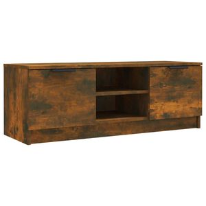 vidaXL Meuble TV Ch&ecirc;ne fum&eacute; 102x35x36,5 cm Bois d'ing&eacute;nierie