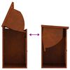 vidaXL Bo&icirc;te de d&eacute;p&ocirc;t de colis Rouill&eacute; 47,5 x 38 x 59 cm Acier patin&eacute;