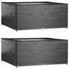 vidaXL Housses de salon de jardin 2 pcs 16 &oelig;illets 205x205x90 cm carr&eacute;