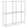 vidaXL &Eacute;tag&egrave;re tubulaire avec stockage Blanc 86 x 27 x 90 cm Aluminium