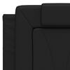 vidaXL Cadre de lit Viana avec LED sans matelas noir 140x190 cm