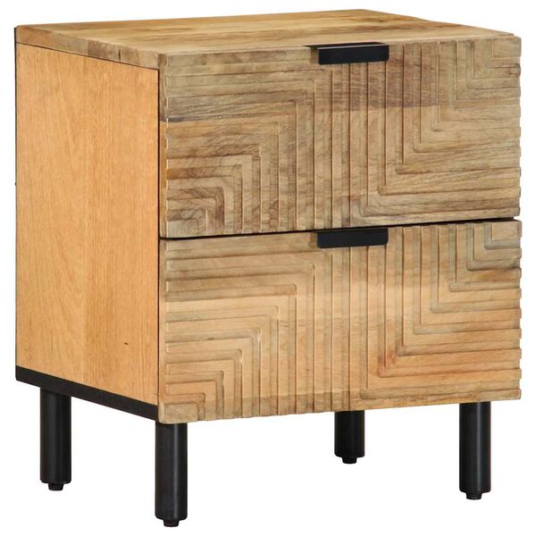 vidaXL Tables de chevet 2 pcs 40x33x46 cm bois de manguier solide