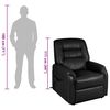 vidaXL Fauteuil inclinable TV Noir Similicuir