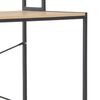 vidaXL Bureau d'ordinateur Noir et ch&ecirc;ne 120 x 60 x 138 cm