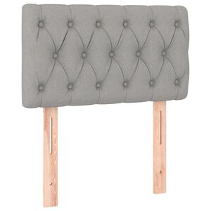 vidaXL T&ecirc;te de lit Gris clair 80x7x78/88 cm Tissu