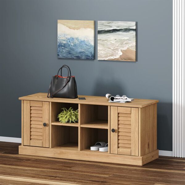 vidaXL Banc &agrave; chaussures VIGO 106x35x45 cm bois massif de pin