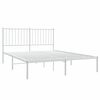 vidaXL Cadre de lit métal sans matelas et tête de lit blanc 140x190 cm