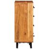 vidaXL Commode 55x30x75 cm bois d'acacia massif et m&eacute;tal