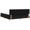vidaXL Lit &agrave; ressorts avec matelas Noir 180 x 200 cm tissu