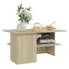 vidaXL Table basse ch&ecirc;ne sonoma 90x60x46,5 cm bois d'ing&eacute;nierie