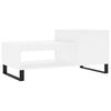 vidaXL Table basse Blanc 100x50x45 cm Bois d'ing&eacute;nierie