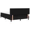 vidaXL Lit &agrave; ressorts avec matelas Noir 200 x 160 cm Polyester
