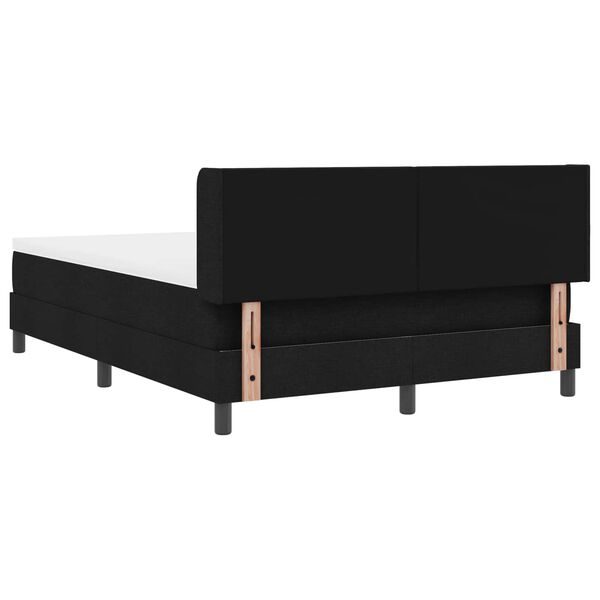 vidaXL Lit &agrave; ressorts avec matelas Noir 200 x 160 cm Polyester
