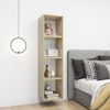 vidaXL Armoires murales 4 pcs Blanc et ch&ecirc;ne Sonoma Bois d&rsquo;ing&eacute;nierie