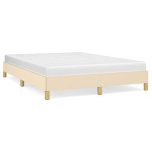 vidaXL Cadre de lit sans matelas cr&egrave;me 140x200 cm tissu