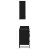 vidaXL Ensemble de mobilier de salle de bain 2 pcs Ch&ecirc;ne noir
