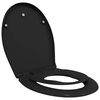 vidaXL Si&egrave;ge de toilette Noir 47 x 37 x 4 cm Duroplast