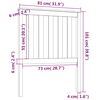 vidaXL T&ecirc;te de lit Noir 81x6x101 cm Bois massif de pin