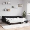 vidaXL Lit de jour avec lit gigogne noir 90x190 cm tissu
