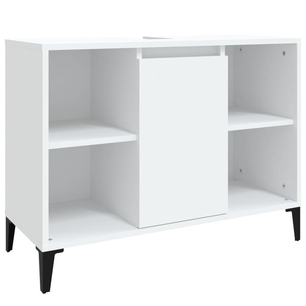 vidaXL Meuble d'évier blanc 80x33x60 cm bois d'ingénierie
