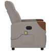vidaXL Fauteuil de massage inclinable électrique Taupe Tissu