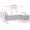 vidaXL Ensemble de canap&eacute; de jardin avec coussin 4 pcs Gris clair